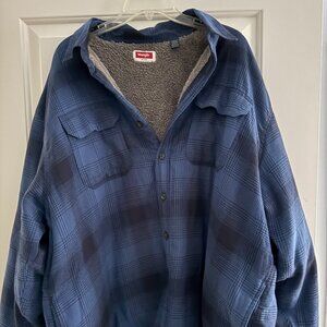 Wrangler Fleece-Lined Plaid shirt jacket  2XL